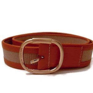 Michael Kors Canvas & Leather Belt